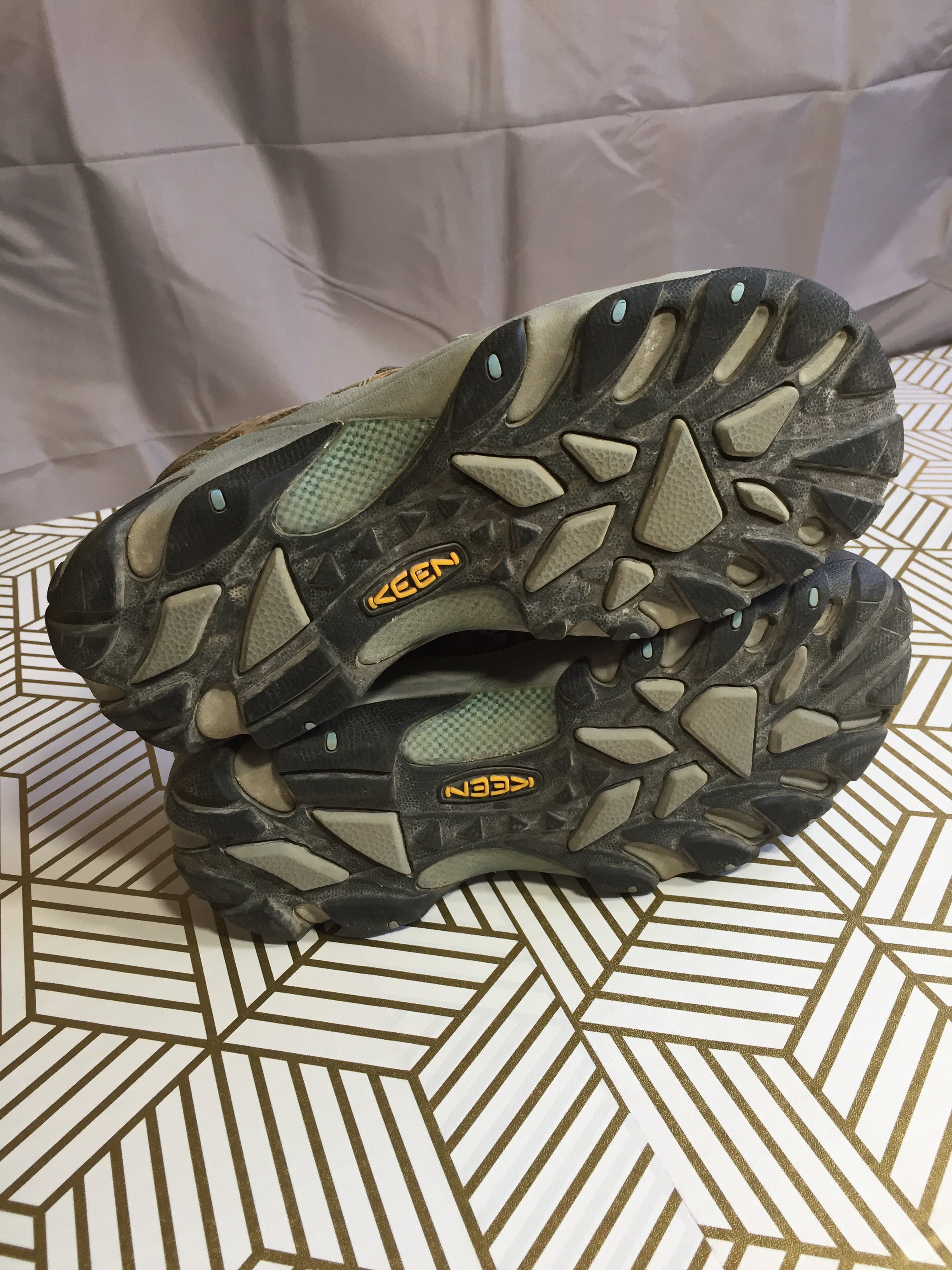Keen Voyageur 1011523 Women's US Size 10 Hiking Shoes Brindle/Alaskan Blue (8008200618222)